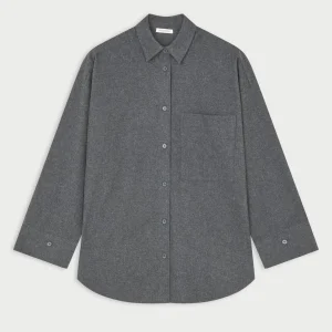 By Malene Birger Dark Grey Melange Derris Flannel Shirt