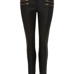 BTF CPH Stretch Jeans with zip pockets 10642 Skindbukser - Black with gold