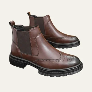 Sarzana | Herre vintage Anti Slip Sole læder Chelsea-støvler