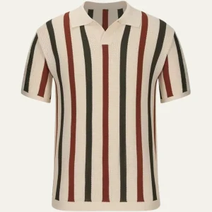 Pinecrest Hill herre vintage stribet strik poloshirt