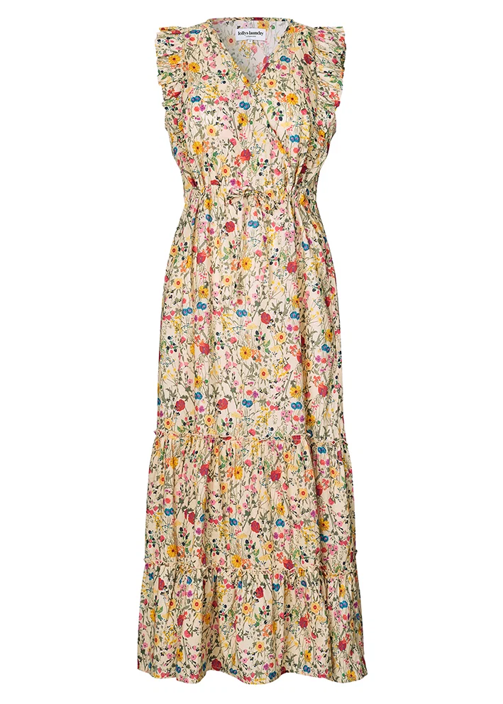 Lollys Laundry Samo Midi Kjole - Blomster Print - Billede 2
