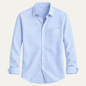 Freja Andersen | Herre slim fit Gingham langærmet knap Down skjorte