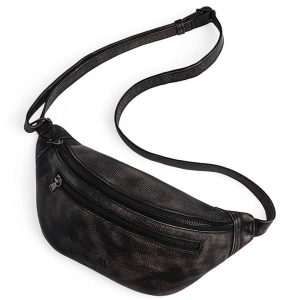 Markberg Ailo Bæltetaske - Distressed - Sort/Brun