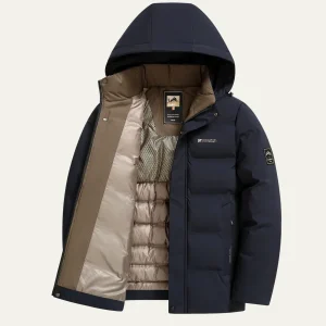 Freja Andersen | Herre tyk bomuld Padded vinter jakke med Hood