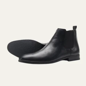 Agrigento | Herre Chelsea læder Ankle støvler med Elastic Side Panels