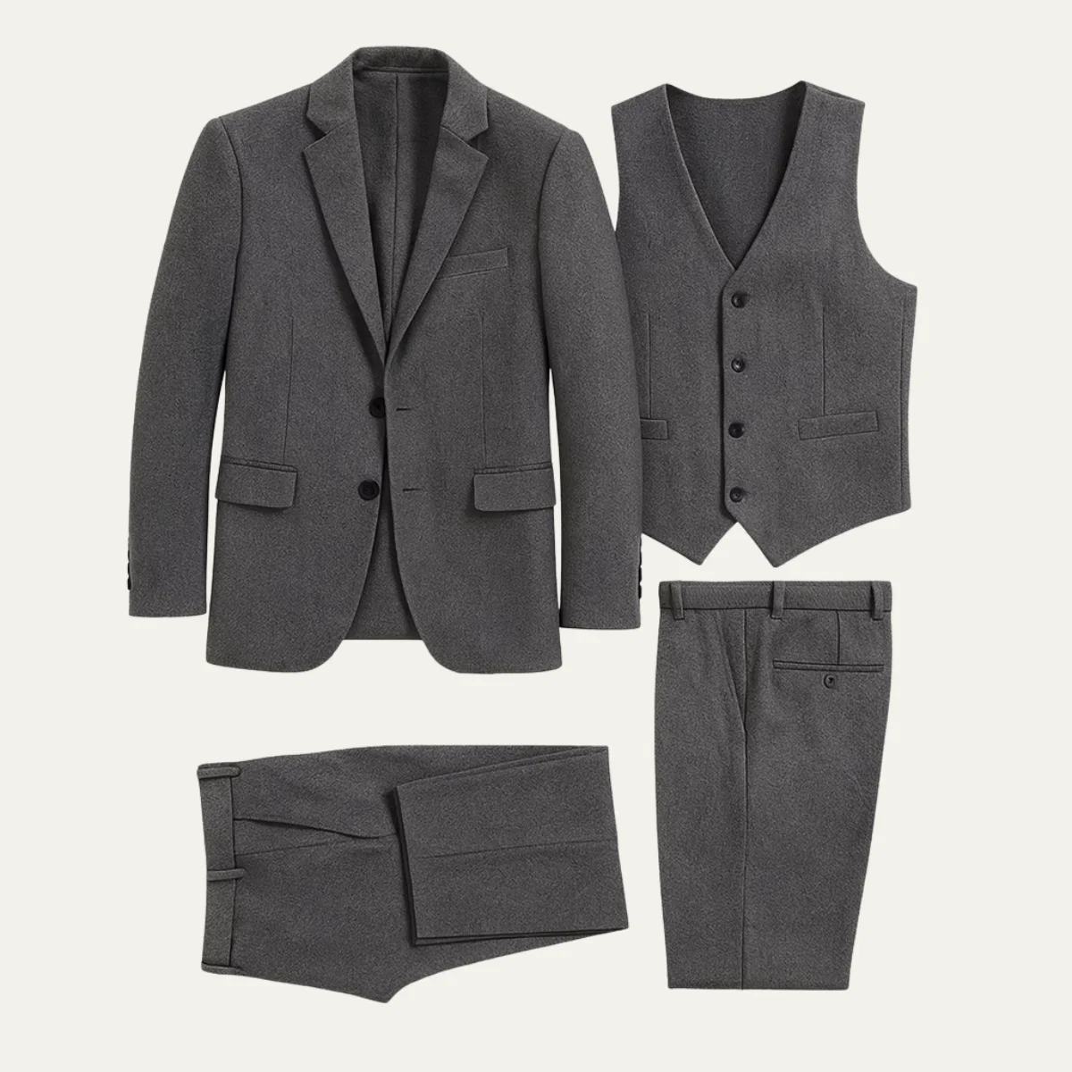 Freja Andersen | Herre tweed 3 Piece jakkesæt - Retro slim fit Waistcoat sæt - Billede 2