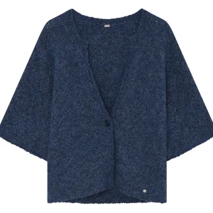 Gustav Anasia Knit Cape Cardigan 60424 Mørkeblå meleret