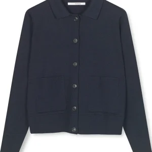 Sibin Linnebjerg Kaja Cardigan - Navy Blå