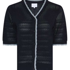 La Rouge Alma S/S Cardigan - Navy Blå