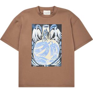 Munthe Naploi Oversized T-shirt med print - Caramel