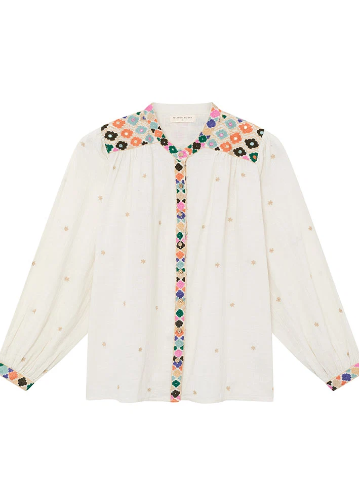 Maison Hotel Udaipur Cleo Skjorte - Off White - Billede 4