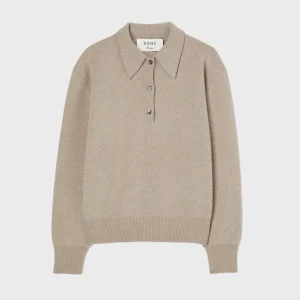 RÓHE Stone Melange Wool Cashmere Polo