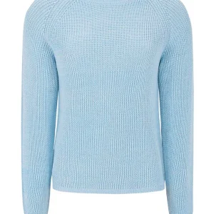Soft Rebels Rosetta Strik Bluse - Lyseblå