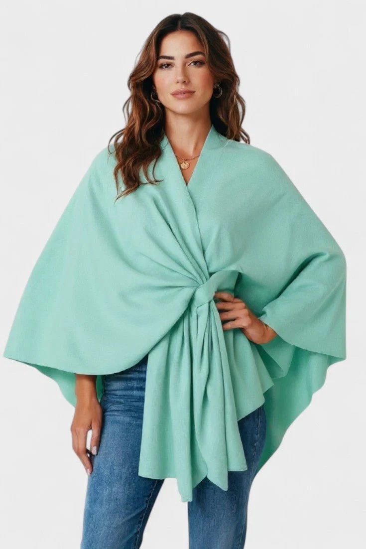 Yvette | Elegant Draperet Poncho - Billede 5