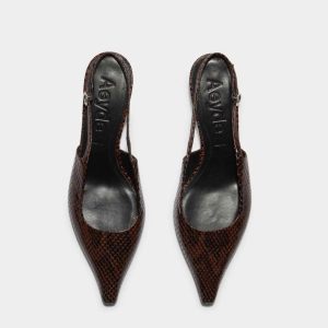 Aeyde Moka Snake Print Catrina Heels