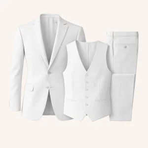 Freja Andersen | Herre 3 Piece slim fit jakkesæt - Elegant blazer, Waistcoat & Trousers sæt