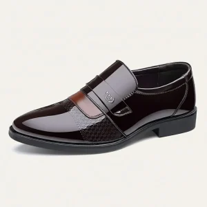 Freja Andersen | Herre Patent læder loafers - luksus Slip On Formal kjole Shoe