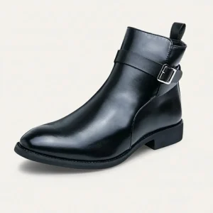 Franciacorta | Herre læder Ankle støvler med Side Zip & Non Slip Sole
