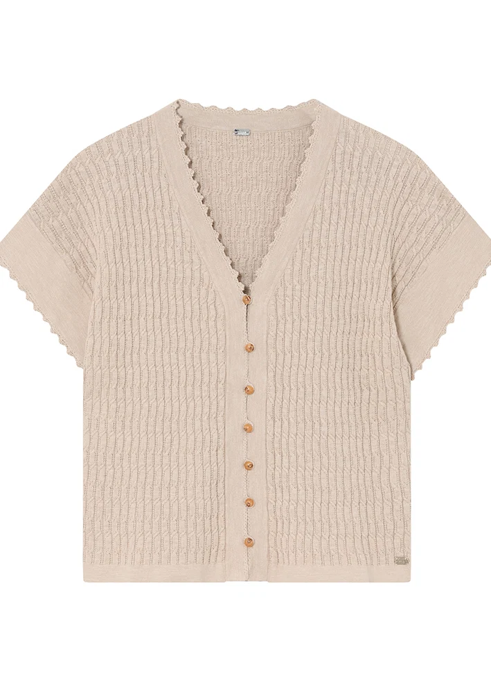 Gustav Carly Cardigan 61403 Lys Sand - Billede 3