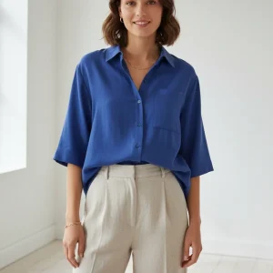 Soft Rebels Yindi Skjorte - Deep Ultramarine Blå