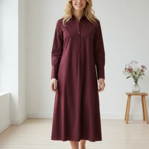 La Rouge Kamilla Shirt Dress - Wine