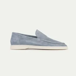 klassisk Suède Loafer Baby blå