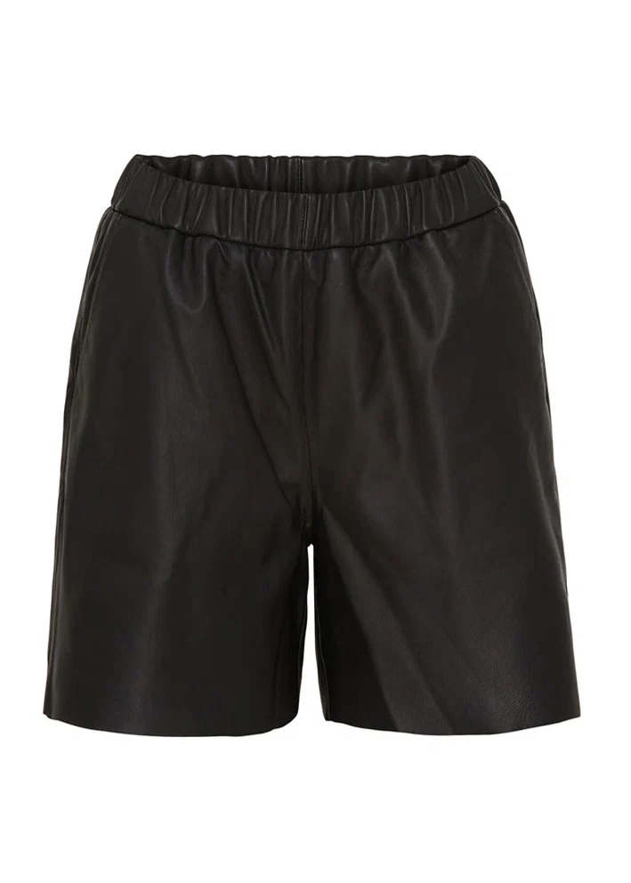 Notyz Leather Shorts - Skindshorts 11193 Sort
