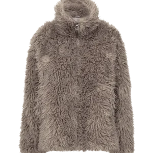 FQFINE - JAKKE I FAUX FUR - BRUN